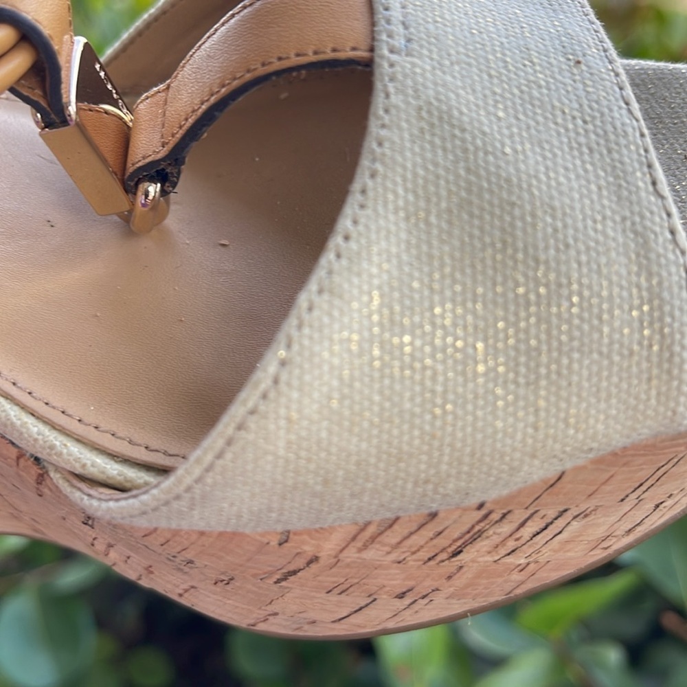 Coach  Linden Wedge Women's Tan Sandals Size 7.5 - Picture 7 of 8